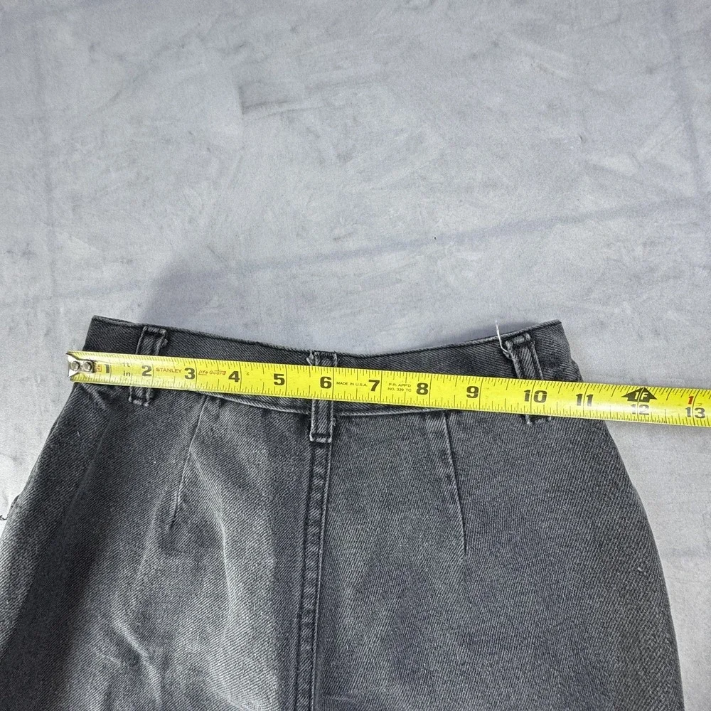 Vintage 80s Filippo Totti Womens Mom Jeans Charcoal Gray Denim Ankle Zip‎ 3/4